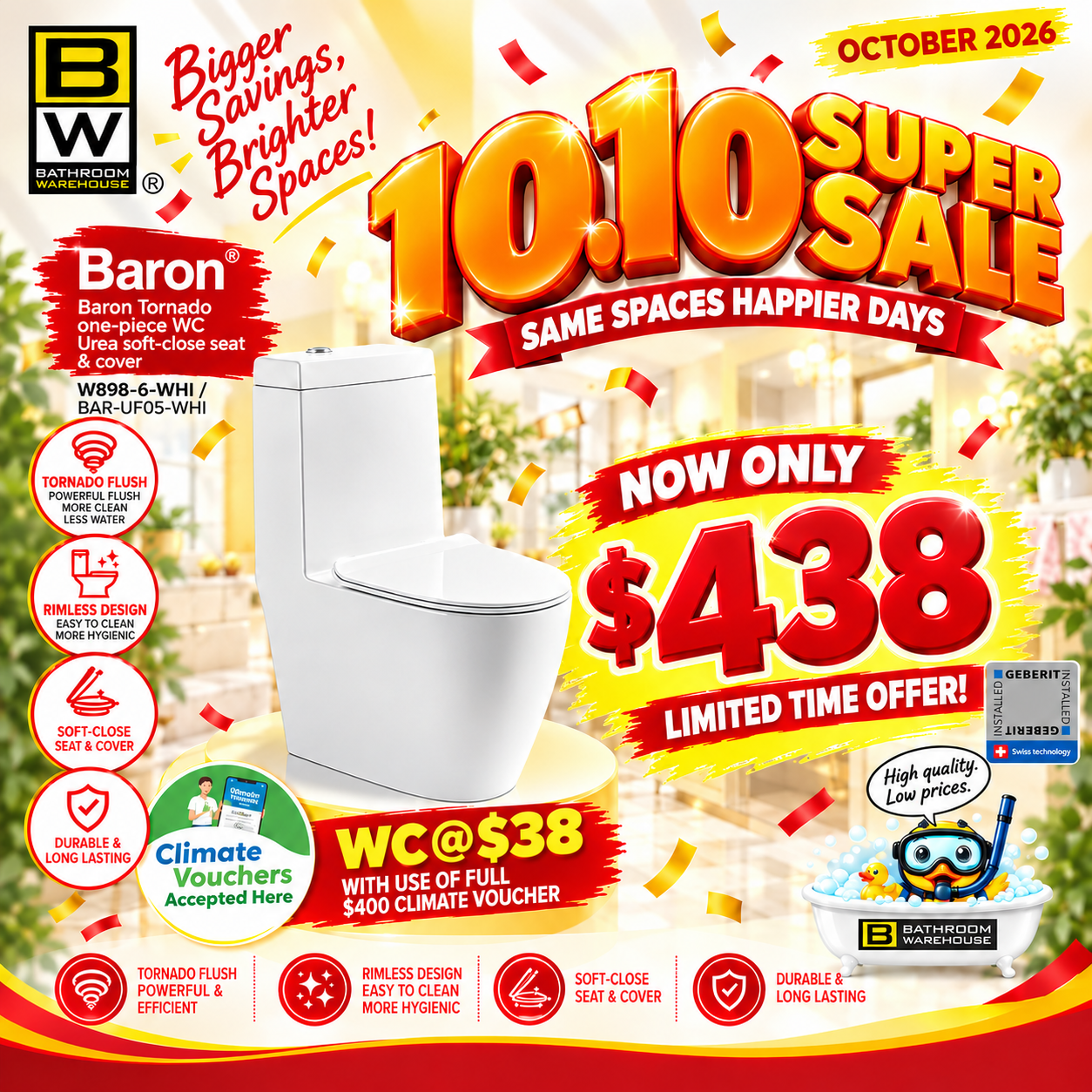 Baron W898 toilet promotion