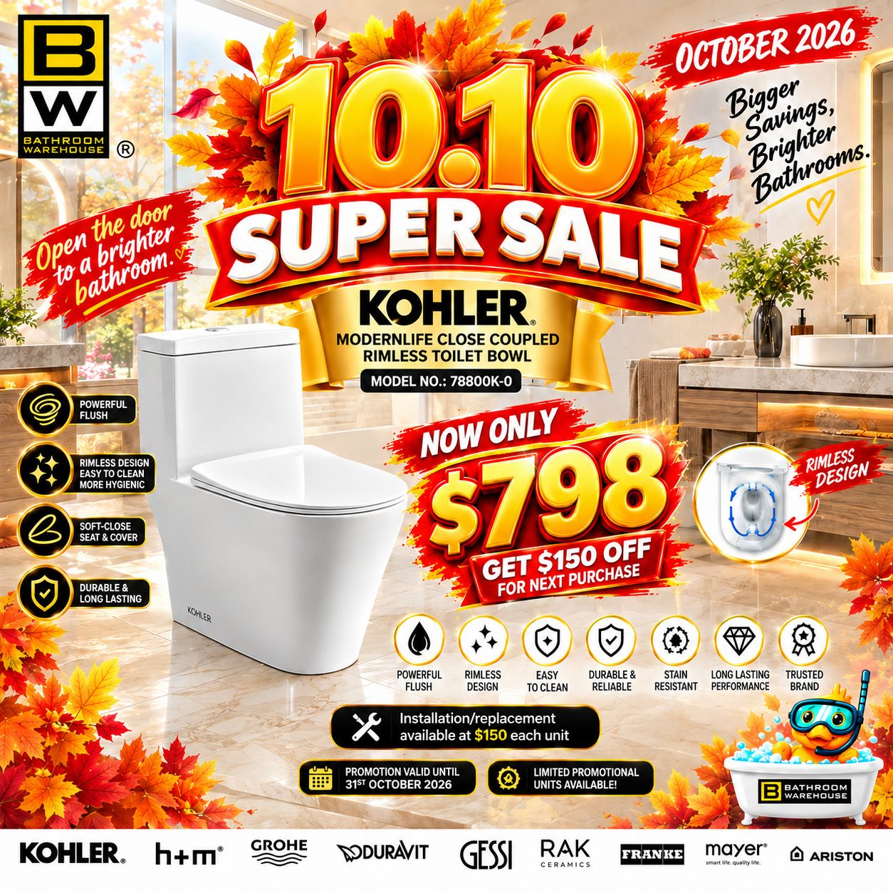 Kohler ModernLife toilet promotion
