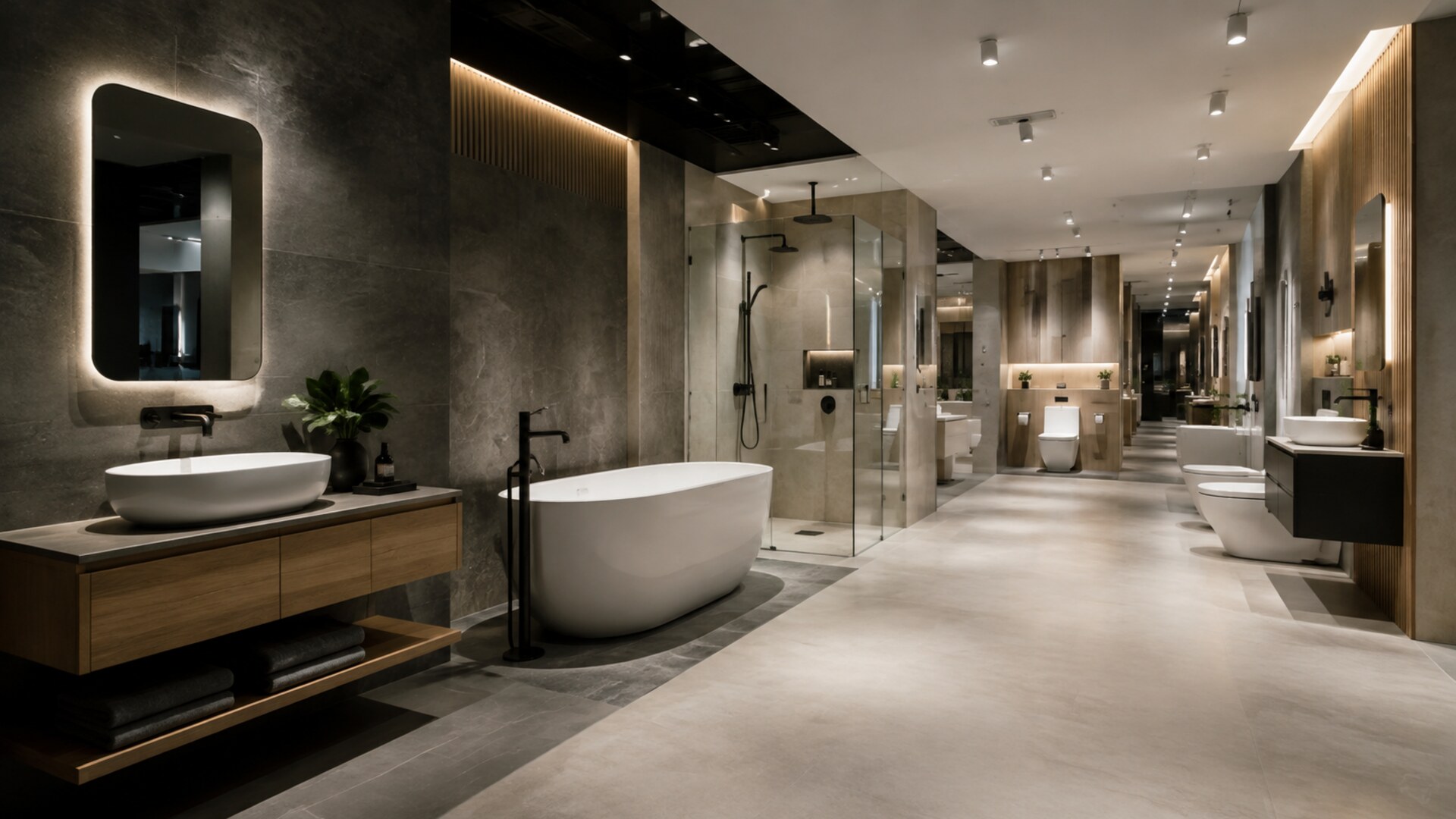 Modern bathtub and bath fittings