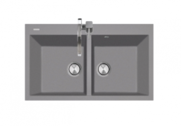 TELMA Cube double bowl granite sink 860mm